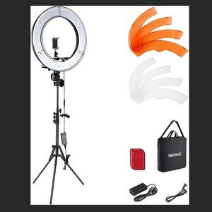 Social Media Ring Light Kit, Excellent Condition, Neewer 10088612 18" 55W 5500K